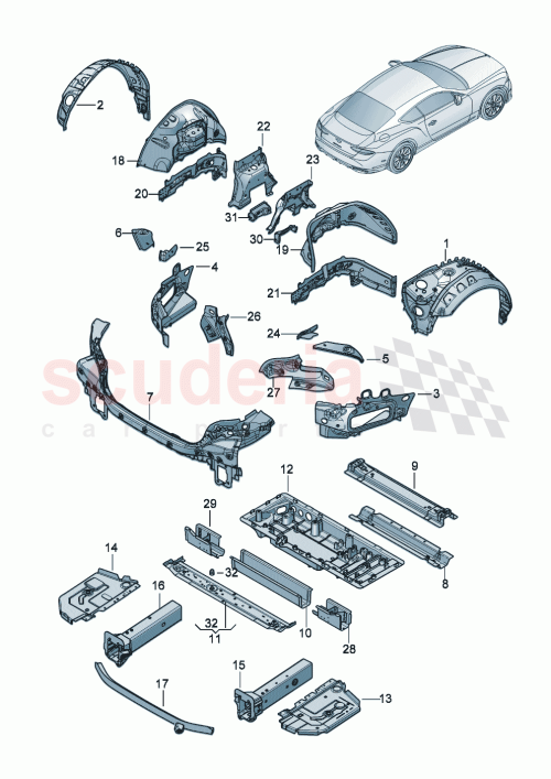Part Diagram for Bentley 3SD809851J