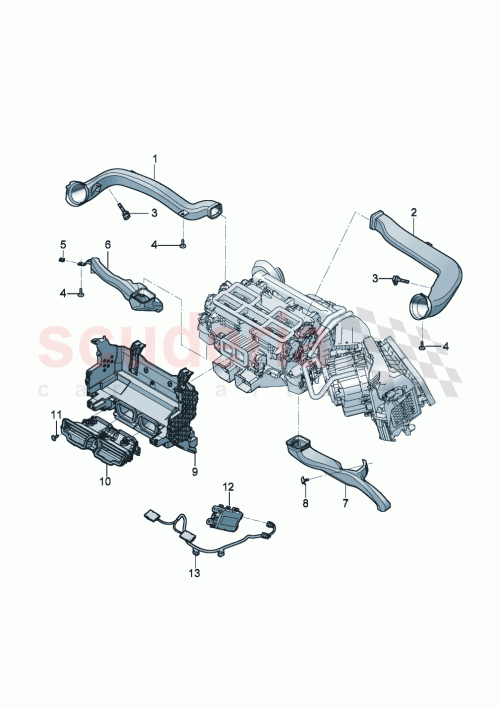 Part Diagram for Bentley 3SE 819 727 D