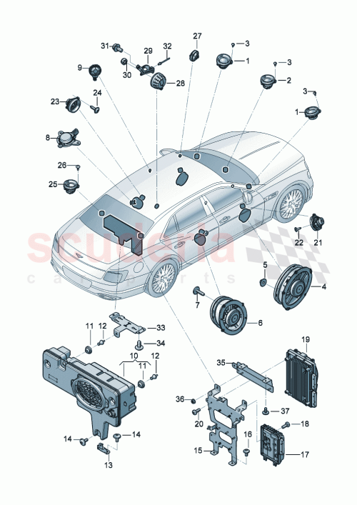 Part Diagram for Bentley 3SD035621G