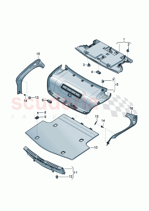 Part Diagram for Bentley 3SE 863 653 A