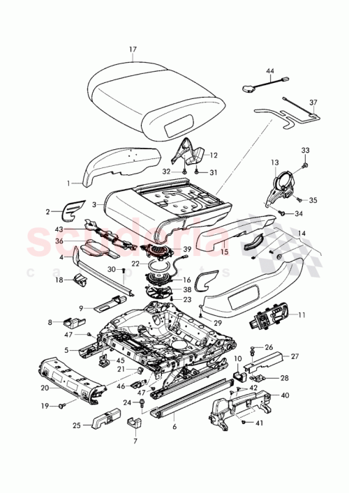 Part Diagram for Bentley 3W3 881 523 B