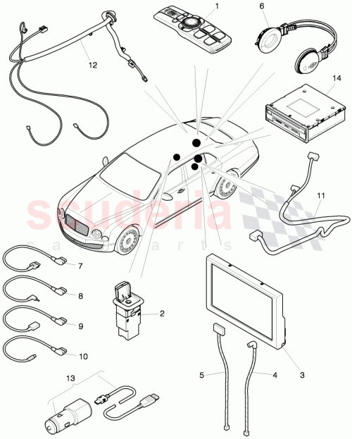 Part Diagram for Bentley 3Y0 051 510 A
