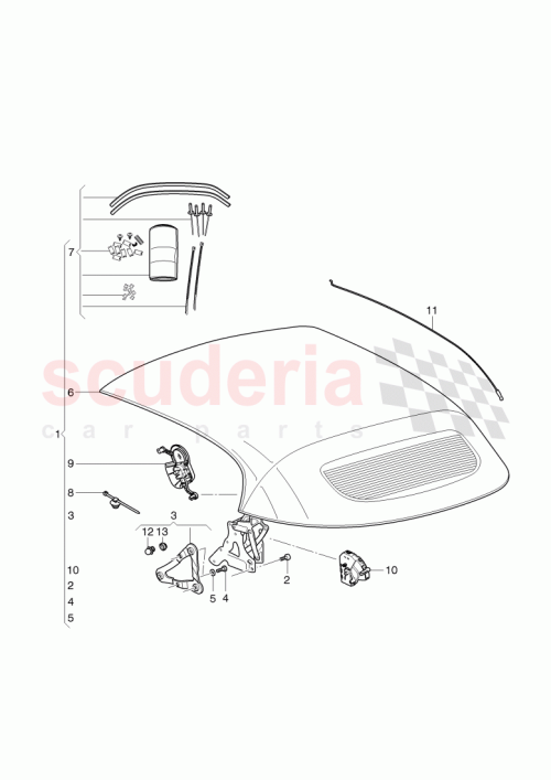 Part Diagram for Bentley 3W7 871 011 N