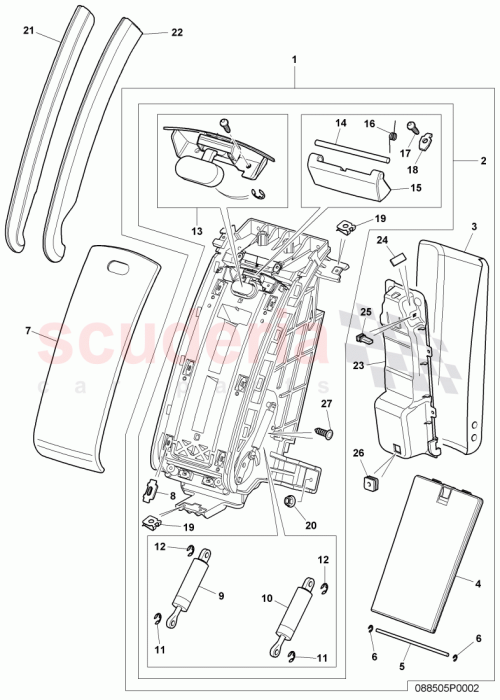 Part Diagram for Bentley 3W5885345