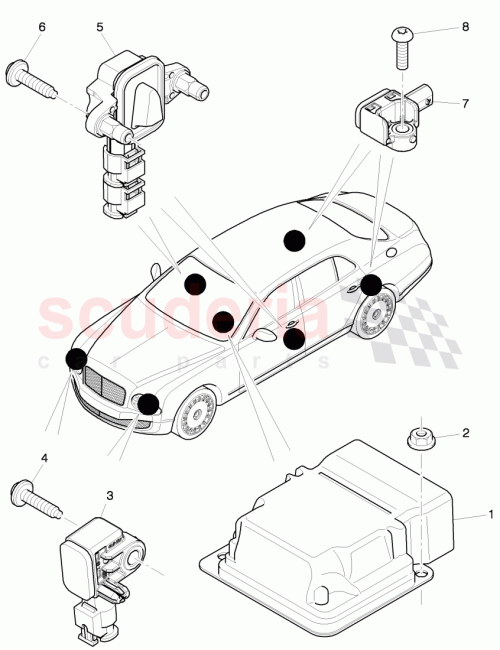 Part Diagram for Bentley 4H0959655D