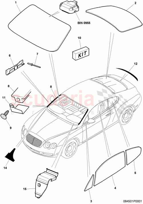 Part Diagram for Bentley 3W8 845 020 A