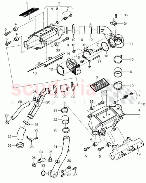 Part Diagram for Bentley 07V145593