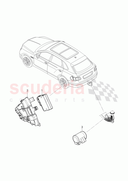Part Diagram for Bentley 8W1907383C