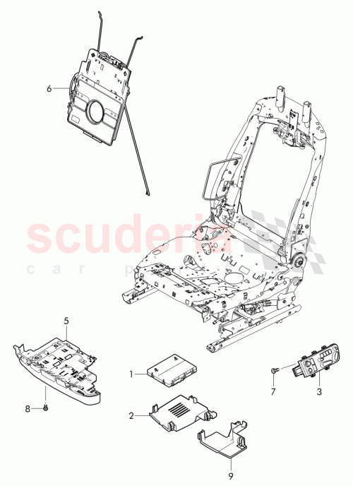 Part Diagram for Bentley 3W3881462A