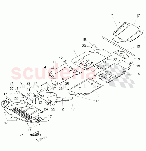Part Diagram for Bentley 3W3 825 235 F