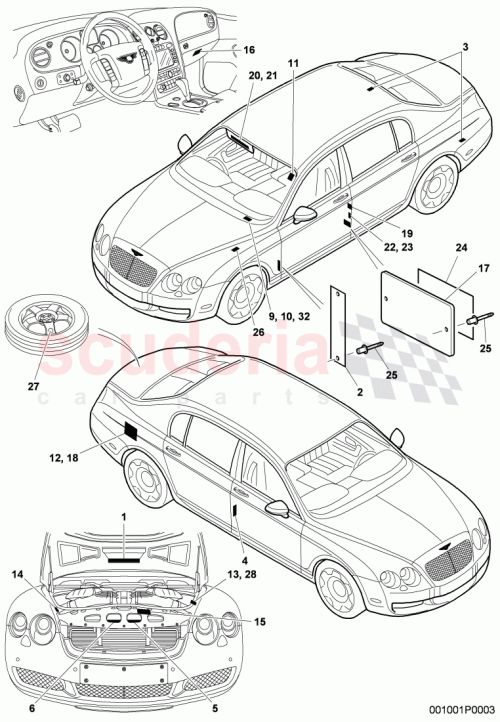 Part Diagram for Bentley 7L0 010 313 B