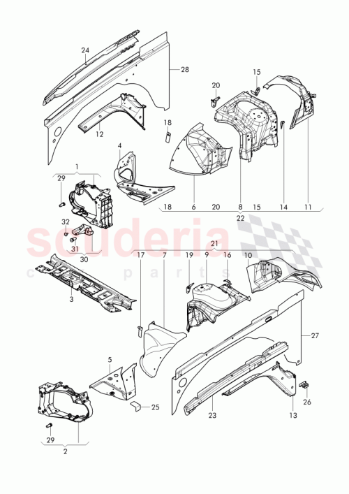 Part Diagram for Bentley 3Y0 853 957 B