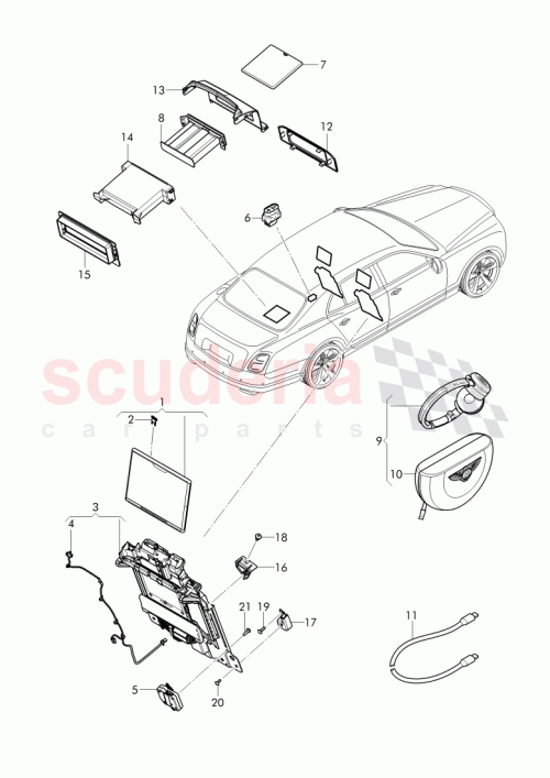 Part Diagram for Bentley 3Y5 882 743 A