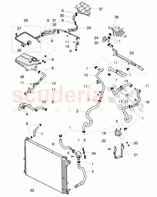 Part Diagram for Bentley 3W0 121 157 AJ