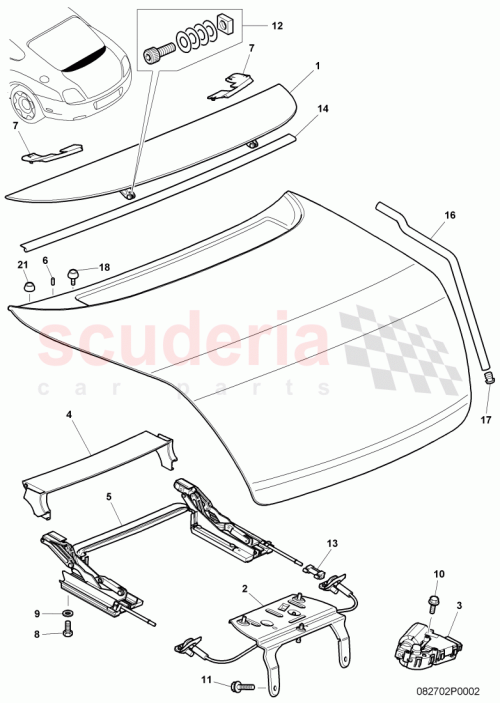 Part Diagram for Bentley 3W8827931G