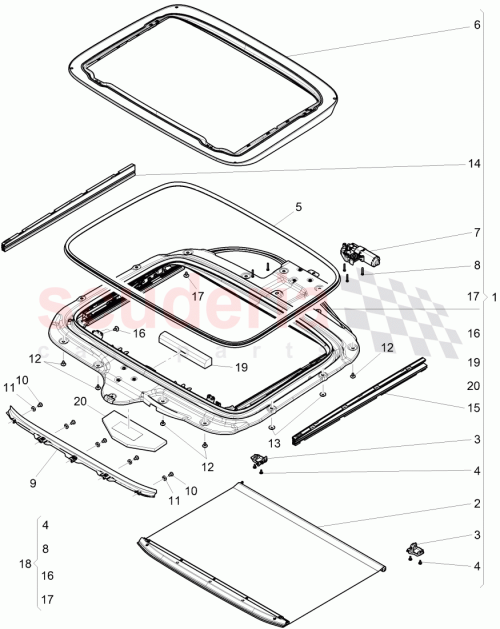 Part Diagram for Bentley 3Y5 877 255 A