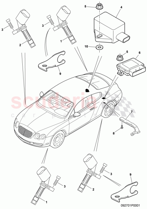 Part Diagram for Bentley 3W0 907 801 H