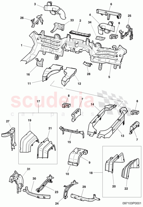 Part Diagram for Bentley 3D2971615A