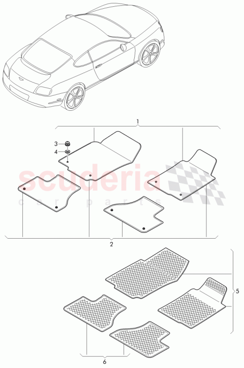 Part Diagram for Bentley 3W0 862 451 D