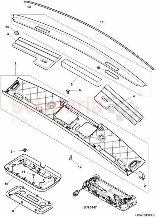 Part Diagram for Bentley 3W7 868 725
