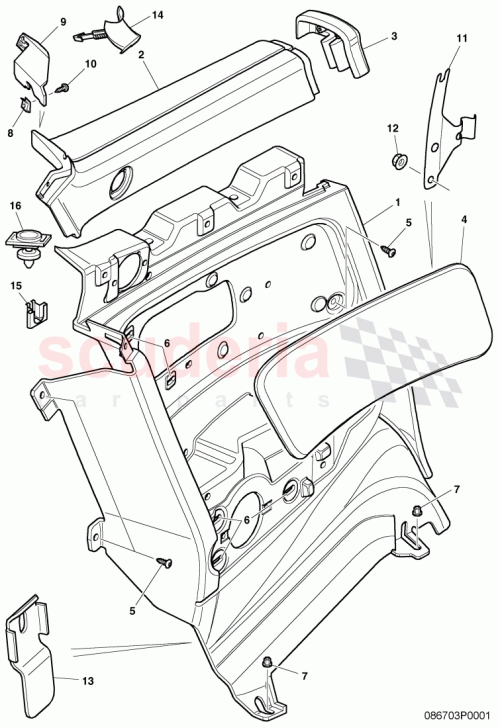 Part Diagram for Bentley 3W3 867 117 E