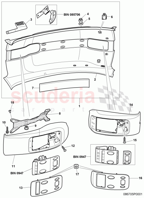 Part Diagram for Bentley 3W8 867 741 B