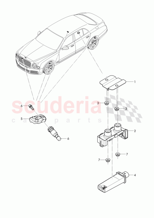 Part Diagram for Bentley 3Y0 907 324