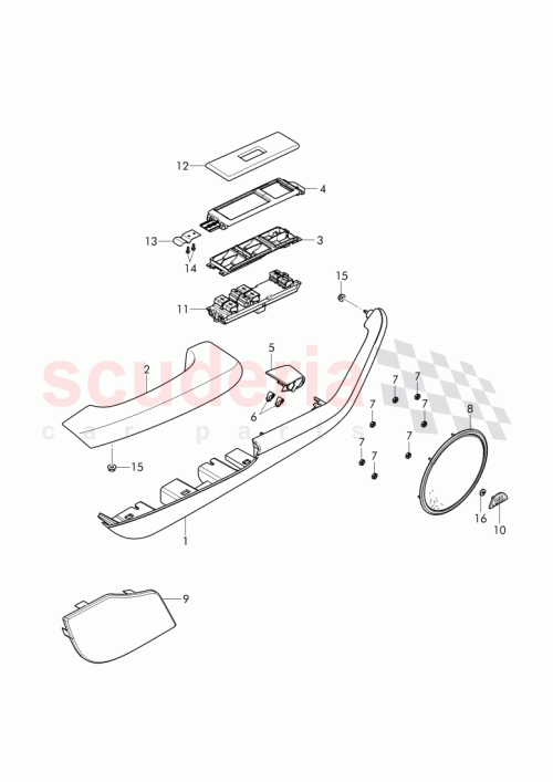 Part Diagram for Bentley 3W3 867 926 H