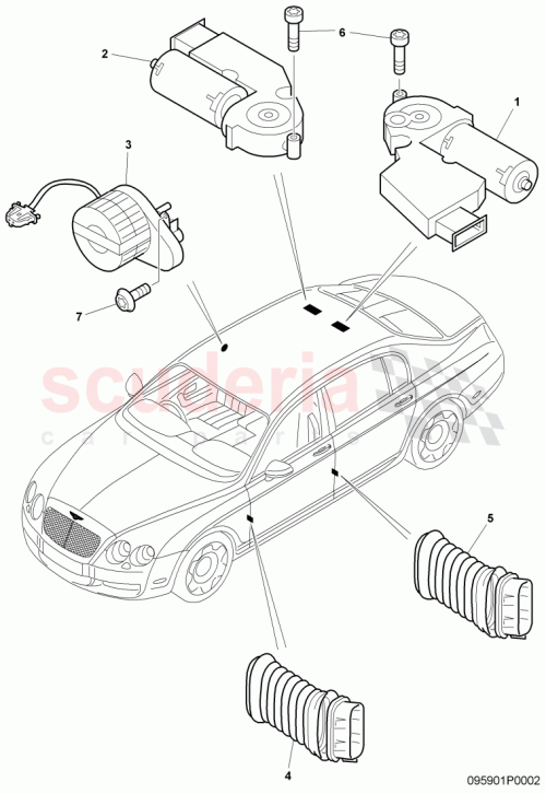 Part Diagram for Bentley 3D0959854A