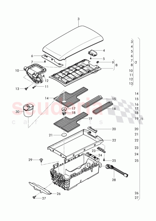 Part Diagram for Bentley 3W8864163D