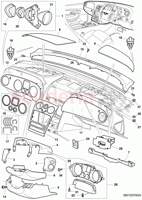Part Diagram for Bentley N10710501