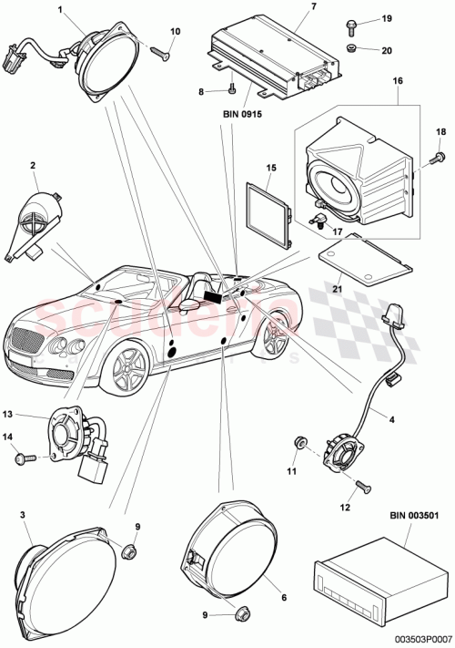 Part Diagram for Bentley 3W7 035 401