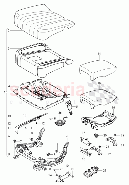 Part Diagram for Bentley 1K0886373C