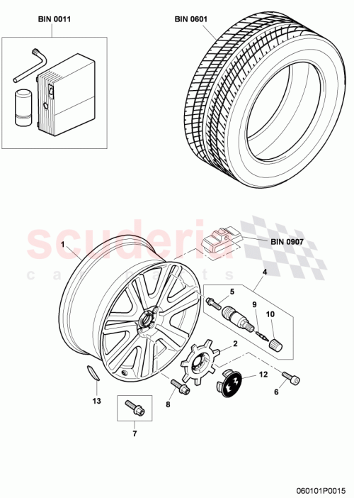Part Diagram for Bentley 3W0601161DG