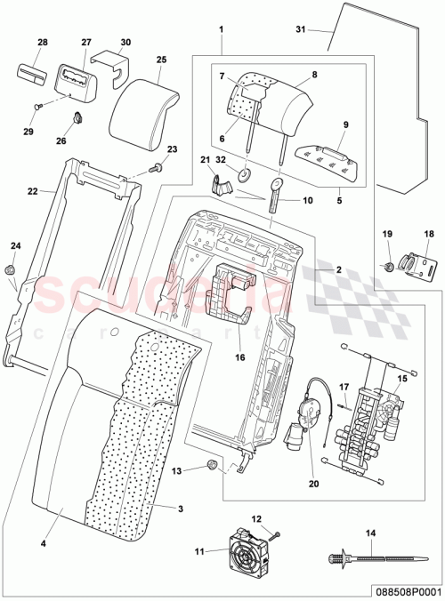 Part Diagram for Bentley 3W4885042A