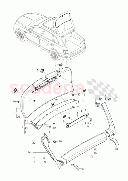 Part Diagram for Bentley 36A 867 608 D