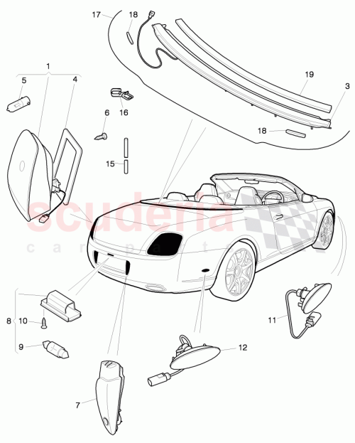 Part Diagram for Bentley 3W7854848