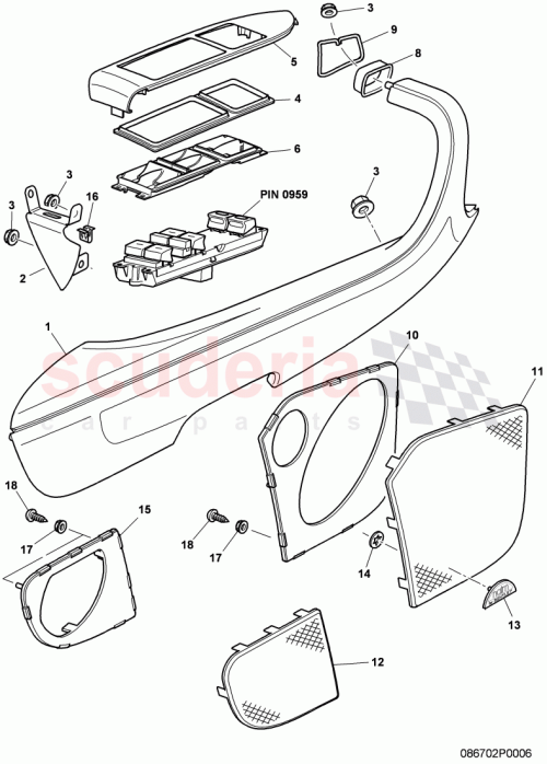 Part Diagram for Bentley 3W3867166B
