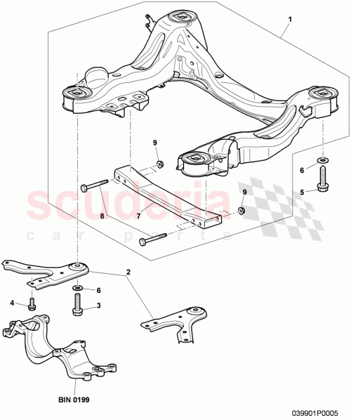 Part Diagram for Bentley 3W0399313C