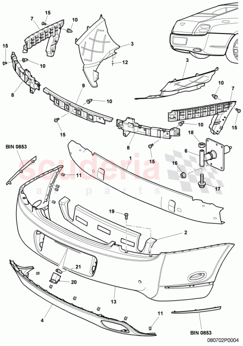 Part Diagram for Bentley 3W8807417AJGRU