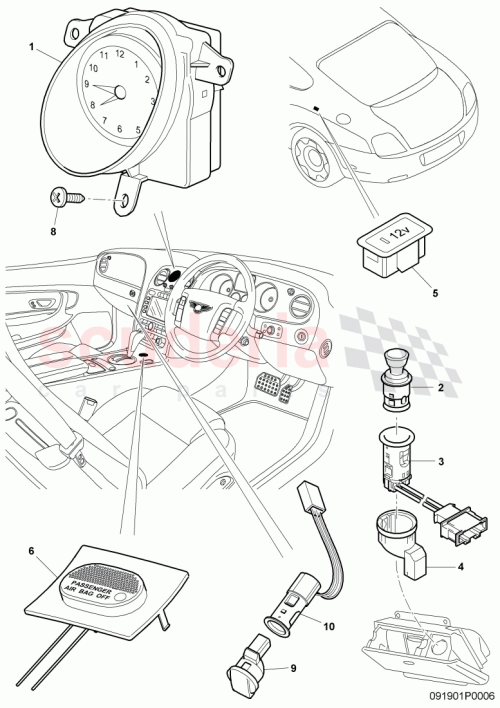 Part Diagram for Bentley 3W3919235