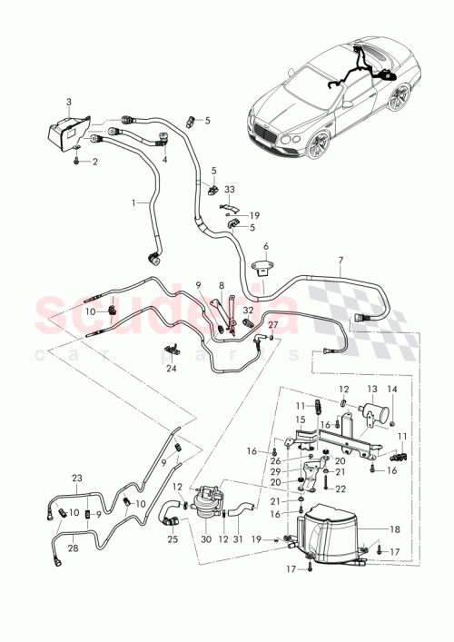 Part Diagram for Bentley 3W7 201 393 A
