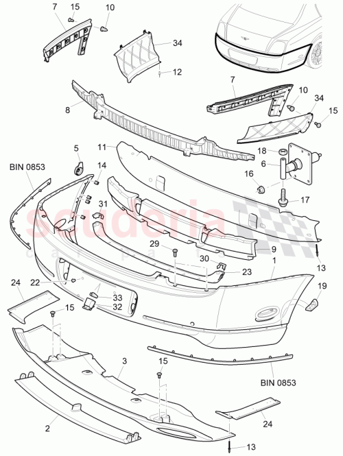 Part Diagram for Bentley 3W0807358B