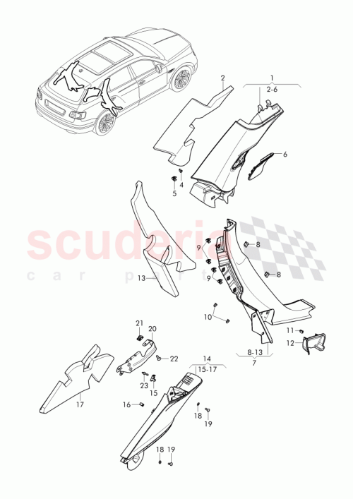 Part Diagram for Bentley 36A 864 874 A