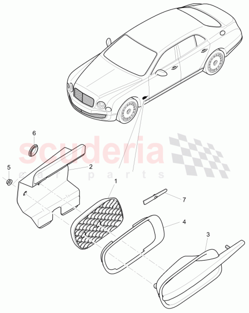 Part Diagram for Bentley 3Y5 821 942 C