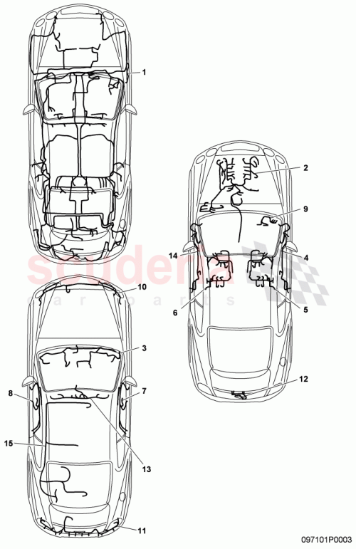 Part Diagram for Bentley 3W7971012AL