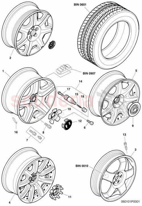 Part Diagram for Bentley 3W0601025AG