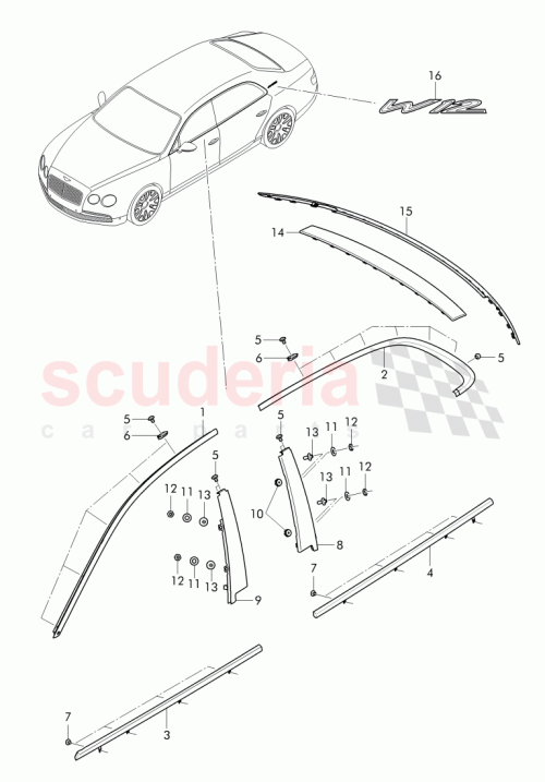 Part Diagram for Bentley N91187101