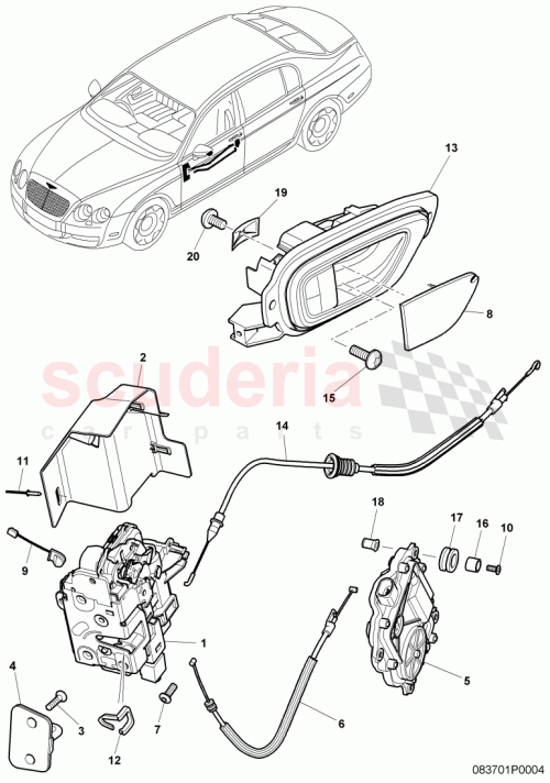 Part Diagram for Bentley 3D1837015AL