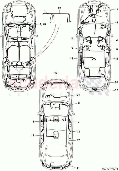 Part Diagram for Bentley 3W8971054C